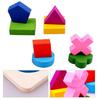 Wooden Shape Puzzle Board Geometric Shape Color Puzzle Matching Board Toddlers Fine Motor Skills Portable Travel Preschool