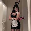 Sex Lingerie Two-dimensional COS Bunny Girl Cosplay Cook Pure Desire Maid Patent Leather Bare Chest Pp Uniform Woman