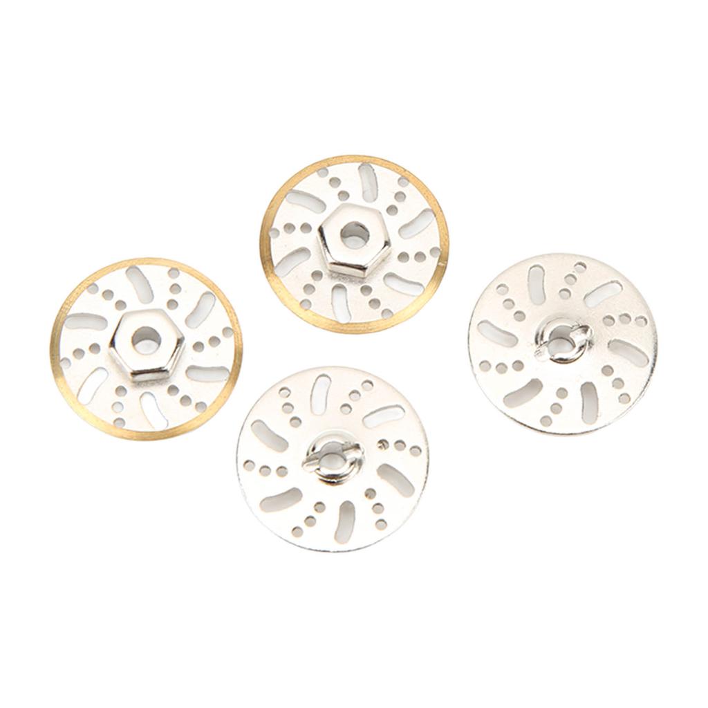 4pcs RC Counter Weight Brake Disc Brass Wheel Weights Hex Adapter for Axial SCX24 Gladiator C10