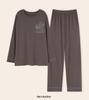 Women's Cute Cartoon Couple's Pajamas Set - Spring/Autumn Long Sleeve Round Neck Pure Cotton Home Wear