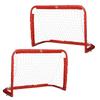 Ensemble de buts de football, 2 mini-buts pliables, cadre métallique, incl. Outils, 90 x 36 x 60 cm, Rouge