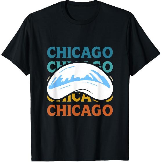 Chicago Cloud Gate Sculpture Vintage Retro Travel Souvenir T-Shirt