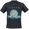 Jinjer Macro Album Cover Tee, Progressive Metalcore T-Shirt with Deep Sea Eye Art & Jinjer Logo, Jinjer Fan Merch
