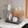304 Stainless Steel Double-Layer Kitchen Dish and Bowl Drain Rack