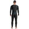 Men‘s Compression Swimwear & Gym Romper S-3XL: Shiny Long Sleeve Jumpsuit with Front Zipper, Flatlock Seams for Comfort