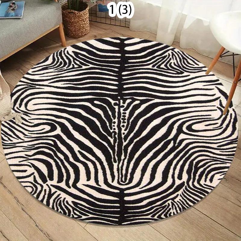 Moroccan Style Round Area Rug Non-slip Large Retro Living Room Carpet Washable Bedroom Decor Floor Mat Lounge Rug Boho Luxury 80cm