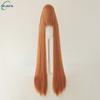 700g Alta Qualità 59" 150cm Lunga Dritta Parrucca Cosplay Con Frangia Biondo Marrone Rosso Verde Blu Resistente al Calore Colori Capelli Parrucche Anime