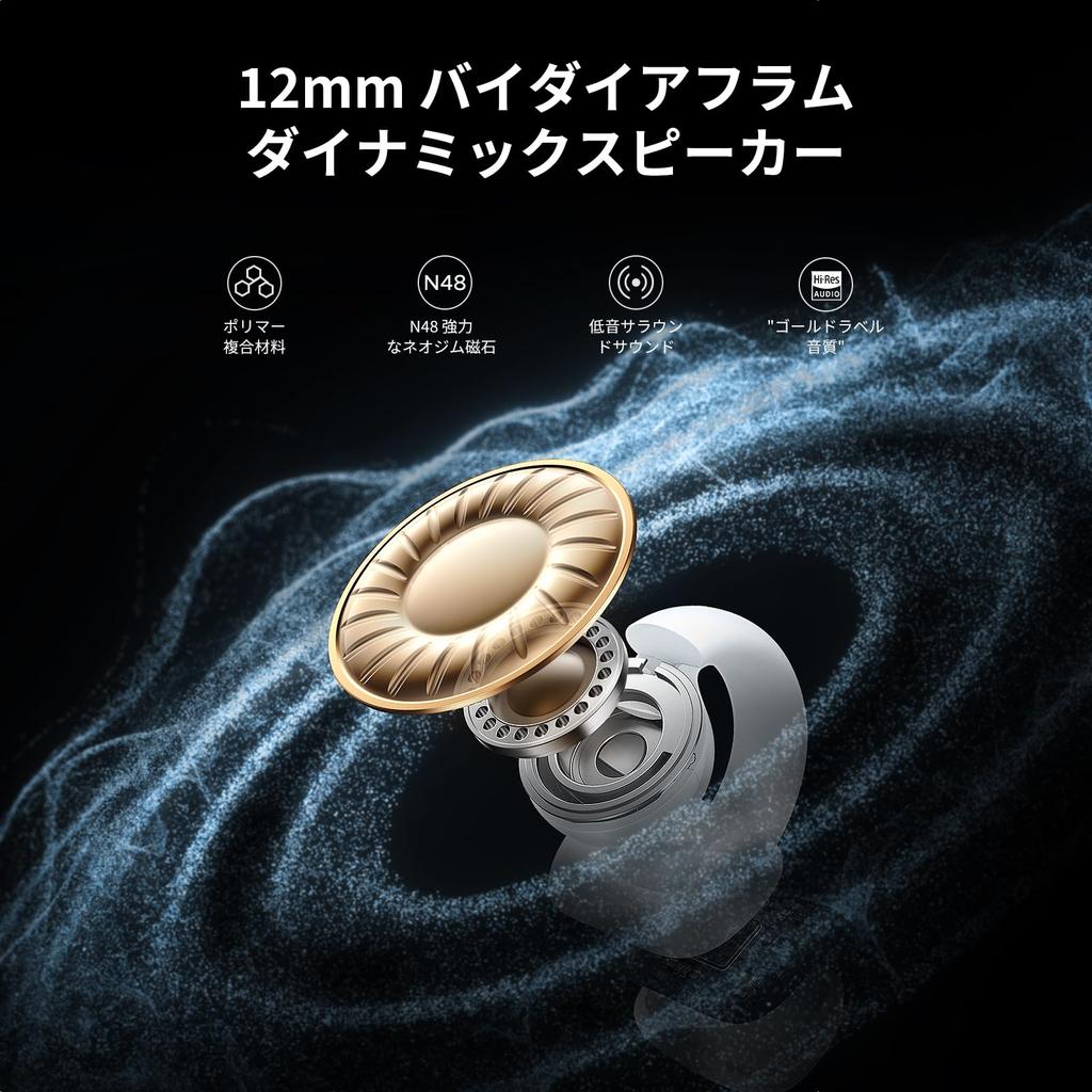 UGREEN Wireless Bluetooth Ear Cuffs with and AI Noise Cancellation for Fully IPX5 Up To 30 Hours of Earbuds 5.4 Hi-Fi Sound, ENC, Calls. [Open-Ear,