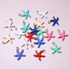 20pcs Stainless Steel Small Enamel Starfish Charms Pendant 10.5x10mm DIY Jewelry Making Accessories for Necklace Earrings
