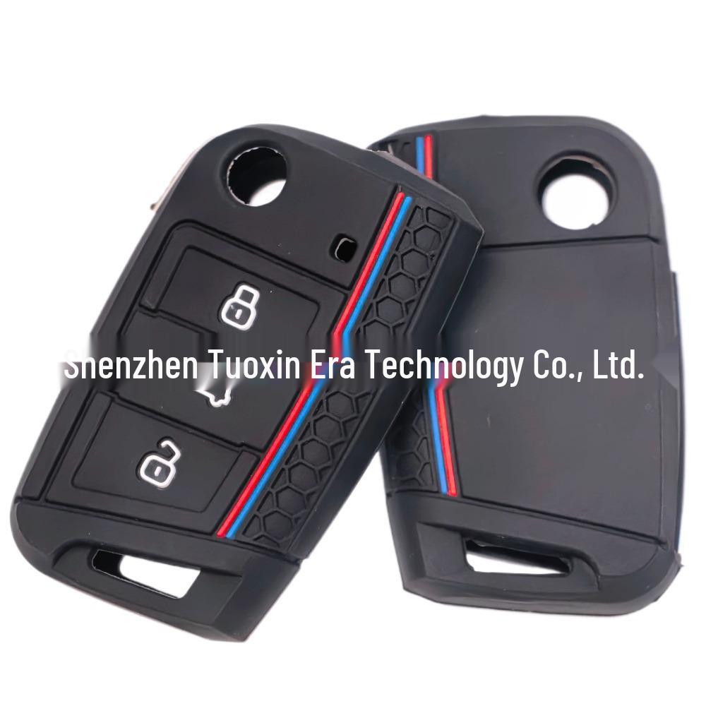 Silicone Car Key Cover for 17 Volkswagen Models: Golf 7, Lamando, Tiguan, Touran