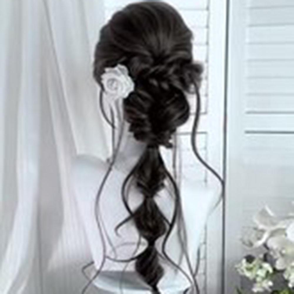 45cm Summer Ins Style Synthetic Braided Bubble Braids Wig Clip Sweet Girl Natural Fluffy Twisted Ponytail Hair Extension