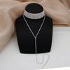 Multi-layer Multi-Layer Necklace Gold Long Choker Retro Rhinestone Necklace  Women