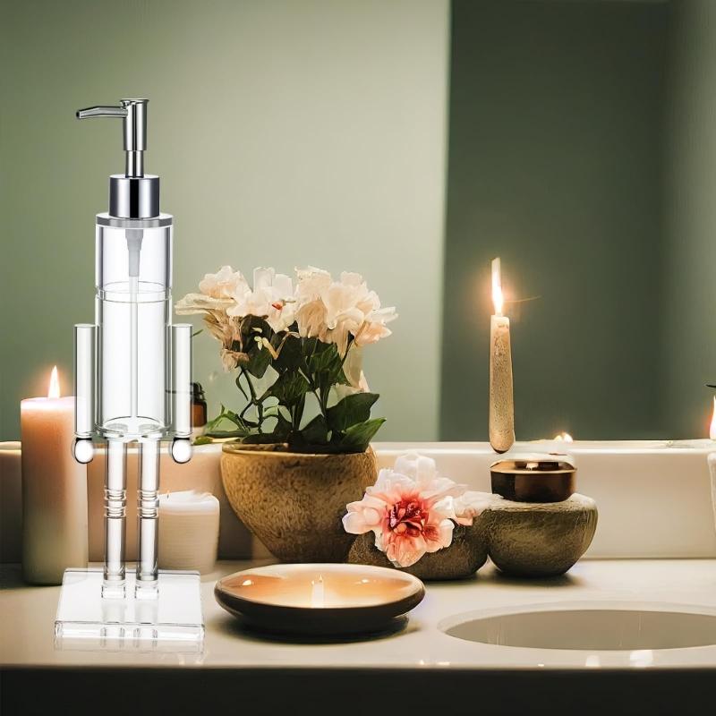 Nutcrackers Liquid Soap Dispenser with Pump Mechanism Visible Remaining Level Soap Container For Bathroom Decoration