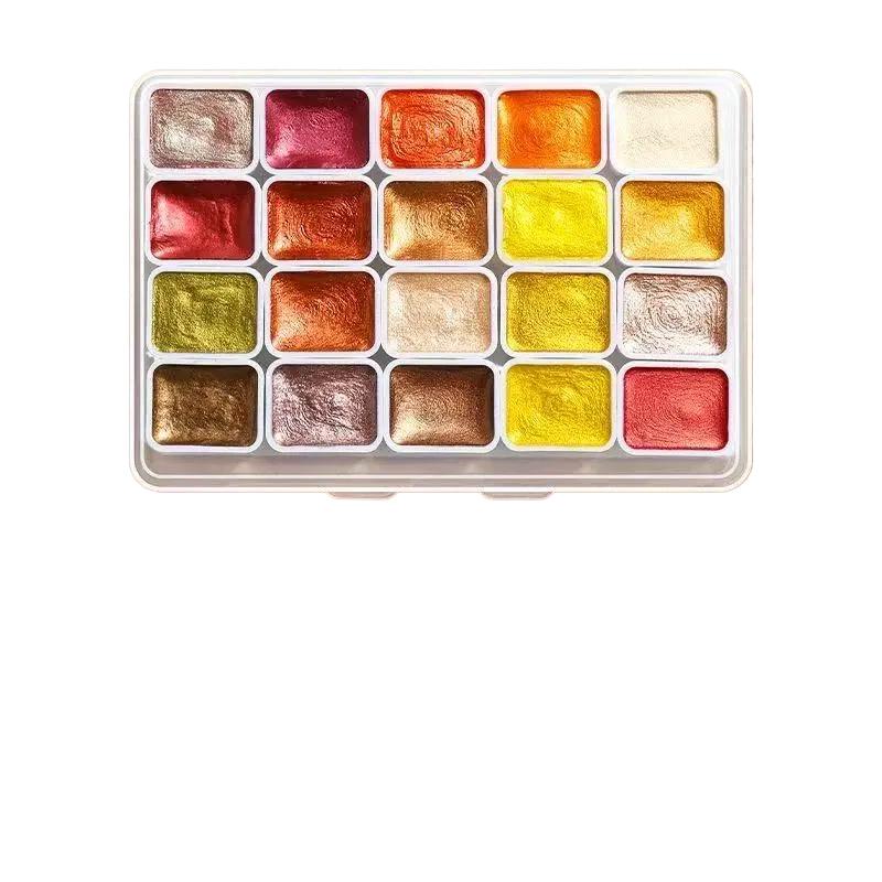 

20-180Colors Metal Watercolor Painting Set, New Portable Box With Sparkling Pearl Solid Watercolor Painting, Art Supplies