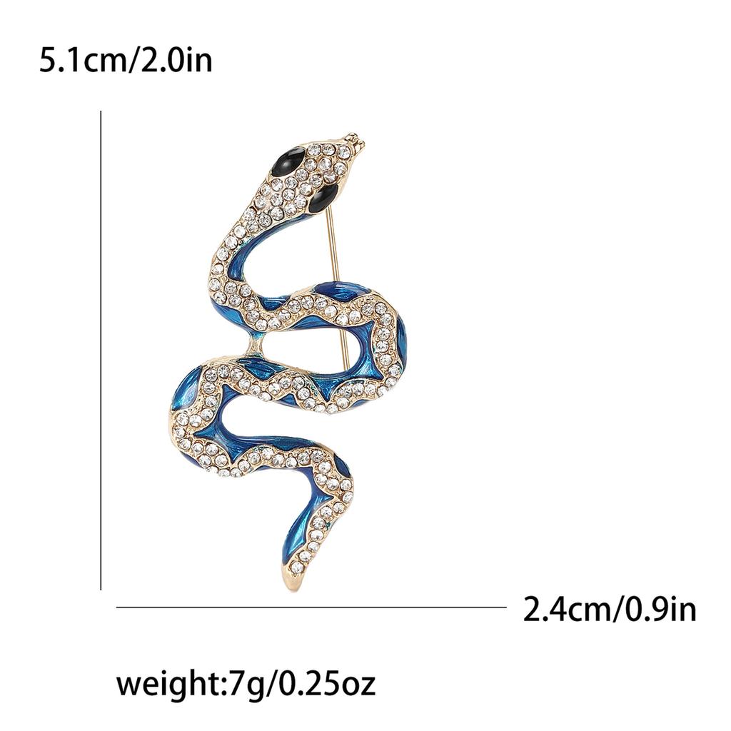 Vintage Rhinestone Snake Brooch Exquisite Versatile Men'S And Women'S Coat Coat Corsage Ornament Animal Pin