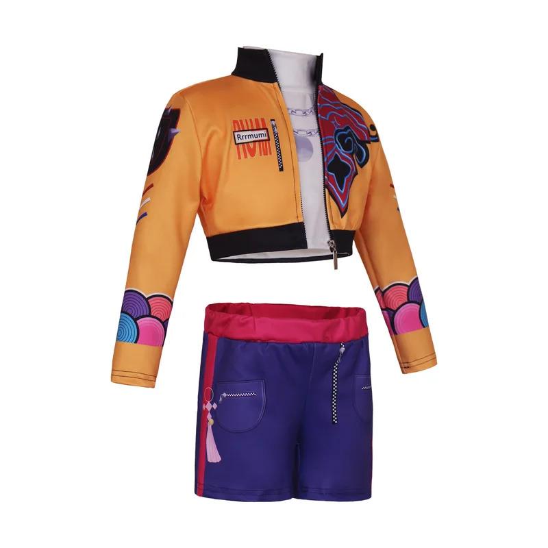 KPop Rumi Cosplay Costume Fantasy Girls Stage Clothing Cartoon Demon Hunter Costume Disguise Kids 6 To 14 Years Outfits