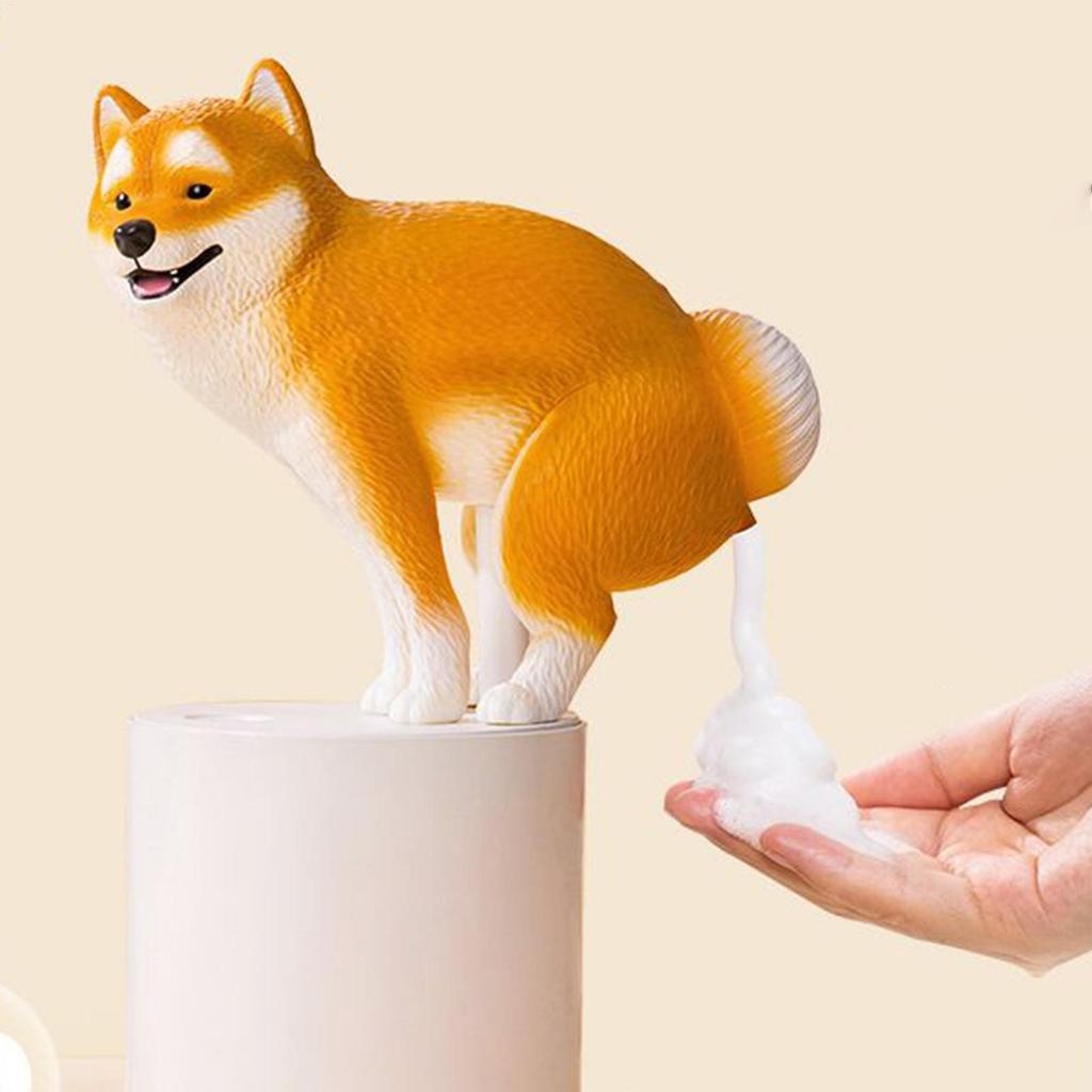 Auto Soap Dispenser Cute Shiba Inu Automatic Sensor Foam Hand Washer Dog Automatic Foaming Soap Dispenser Touchless Gadgets