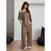 JPNTKY Women's Fashion Casual Short Sleeve Pants Suits