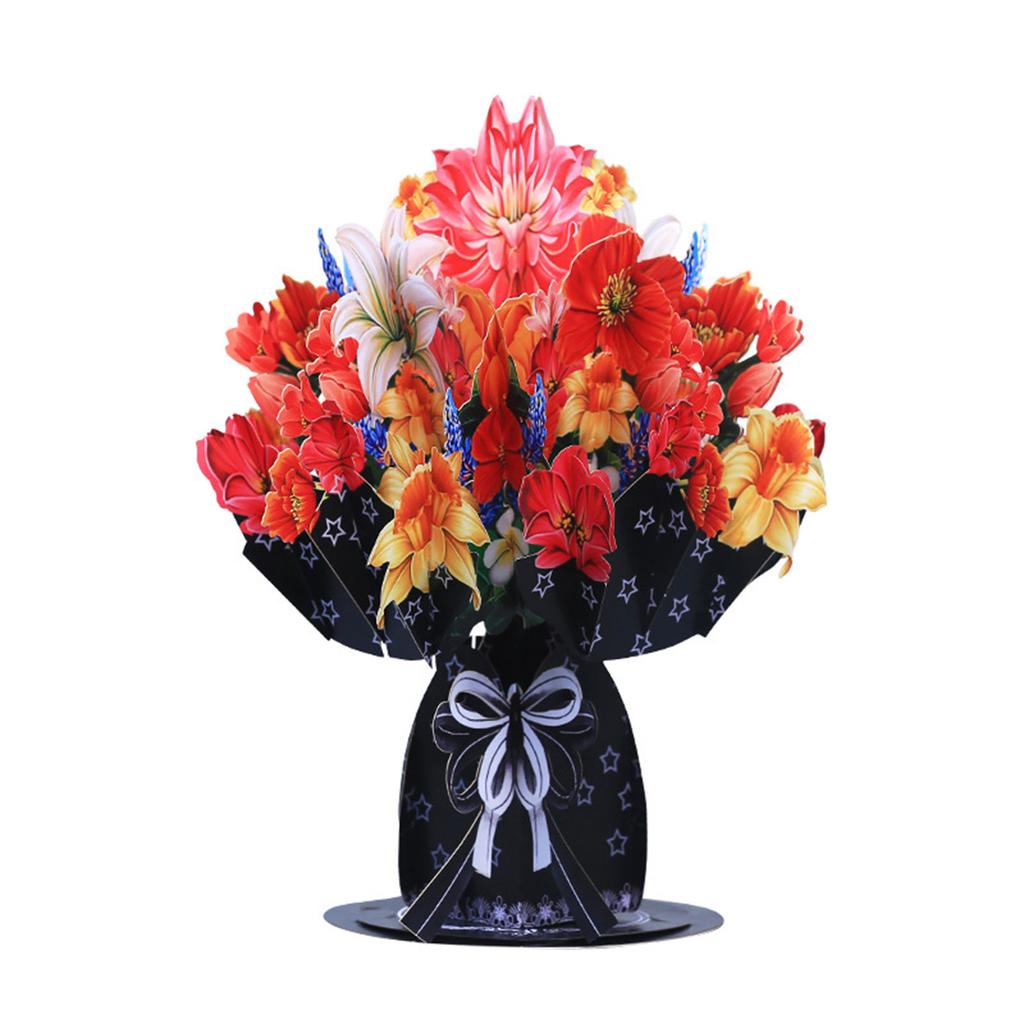 Felicitare 3D Flori Artificiale Buchet de flori Ornamente Rechizite pentru Ziua Mamei Ziua Zilei Ziua Zilei Cadou