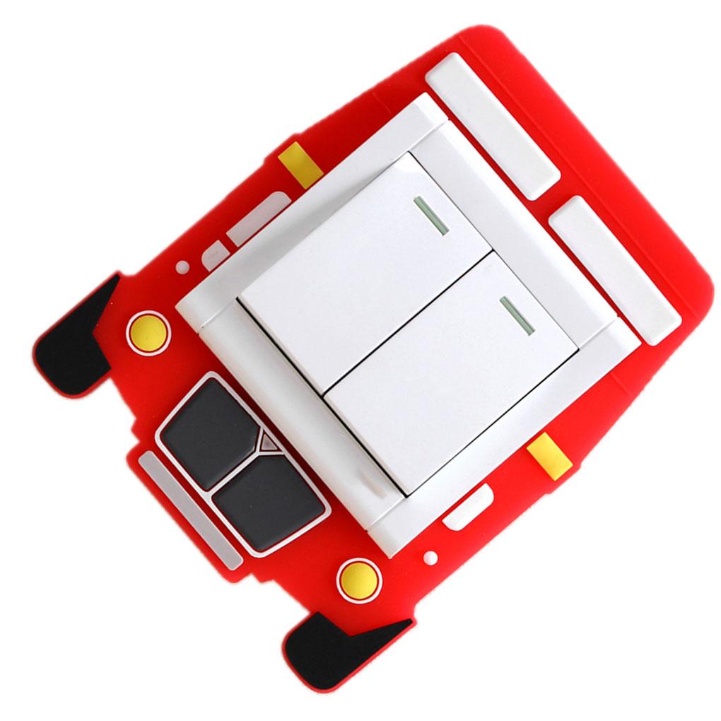 Washable Light Switch Paste Cartoon Silicone Socket Protective Light Switch Paste Cartoon Cover Wall Switch Panel Decor