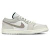 Jordan Air Jordan 1 Leather Coverage Low Top Vintage Basketball Shoes Unisex Coffee FQ7687-300(Team1117)
