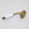 Rose Gold Stainless Steel European-Style Handheld Shower Head with Antique Black Finish