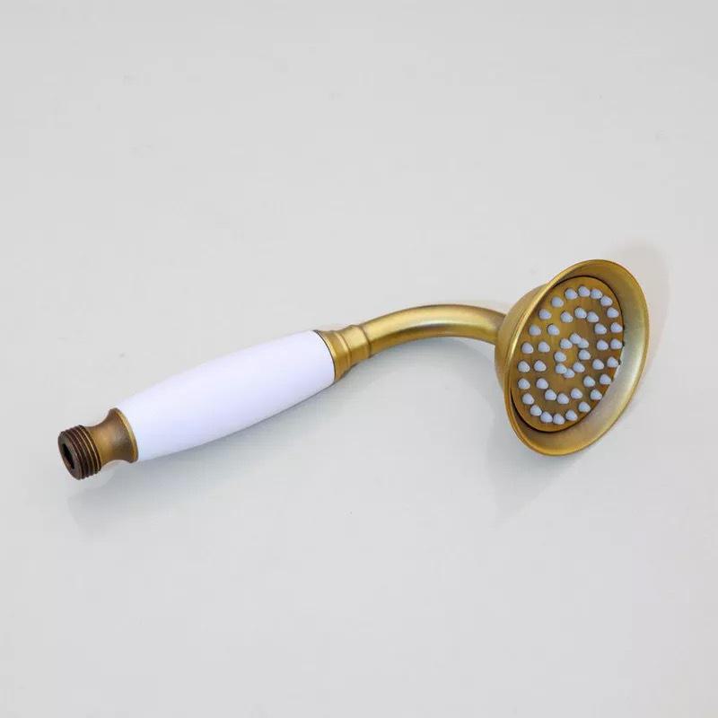 Rose Gold Stainless Steel European-Style Handheld Shower Head with Antique Black Finish