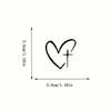 2pcs/Set Heart Cross Mirror Sticker, Personalized Creative Decoration Waterproof Sunscreen Sticker for Cars