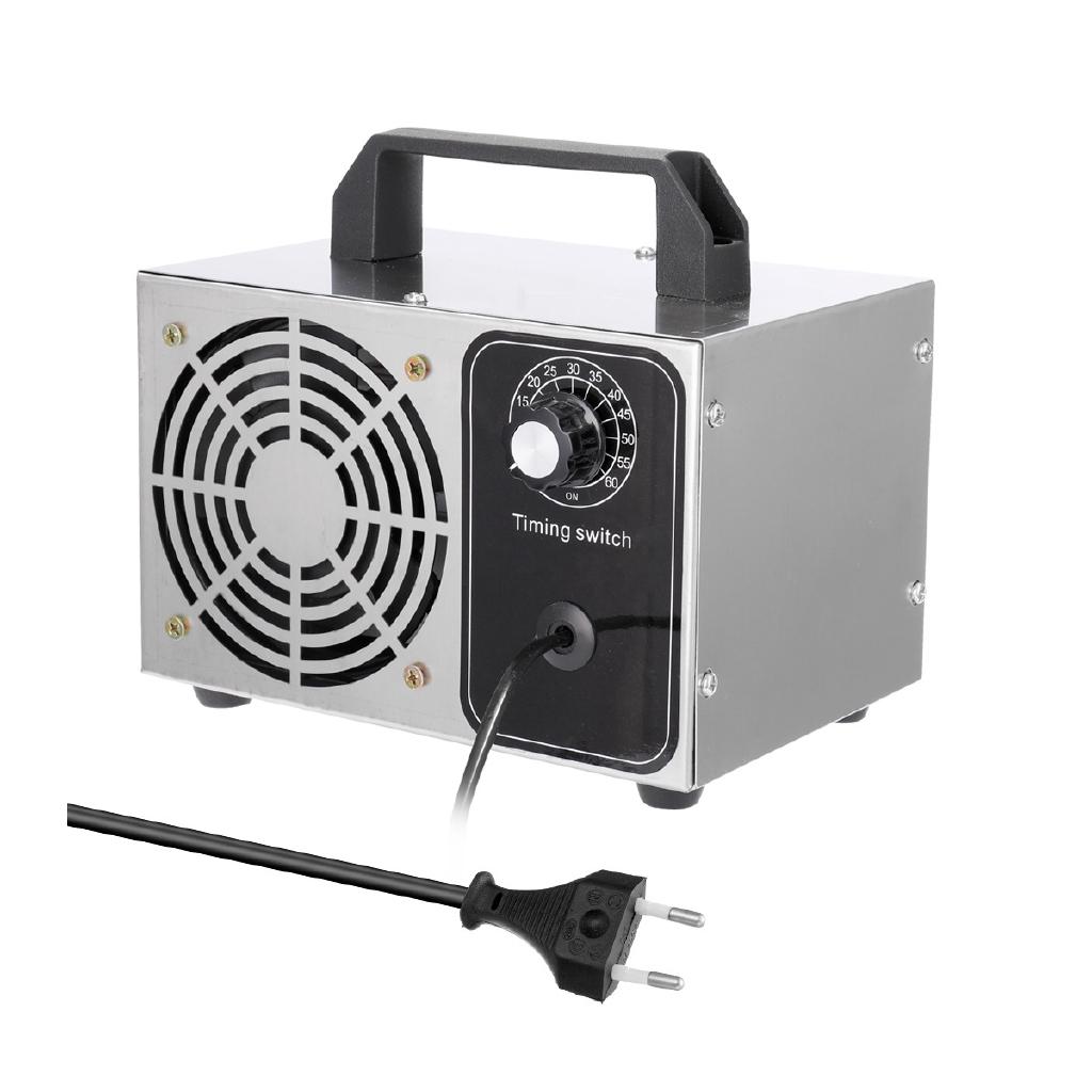 220V 24G/H Ozongenerator Desinfektionsmaschine O3 Luftfilter Reiniger Ventilator für Zuhause Auto Formaldehyd Zeitschaltuhr EU-Stecker