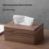 New Chinese Style Black Walnut Wood Tissue Box