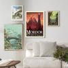 Retro Canvas Painting Abstract Ring Art Poster Print Vintage Film Mordor Castle Lord Magic Kid Bed Room Home Decor Murals