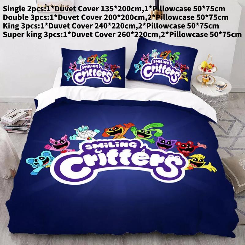 Luxurious Three Piece 3d Digital Print Bed Set Featuring Soft Microfiber Cartoon Design