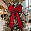 Ruffle Christmas Tree Topper Bow Long Streamers Tree Bow with Long Tails  New Year Decor