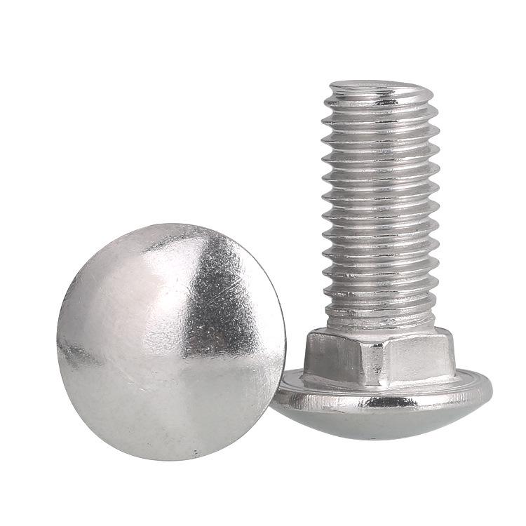 304 Stainless Steel Carriage Bolts, Round Head, Square Neck, Small Size [M4-M10]