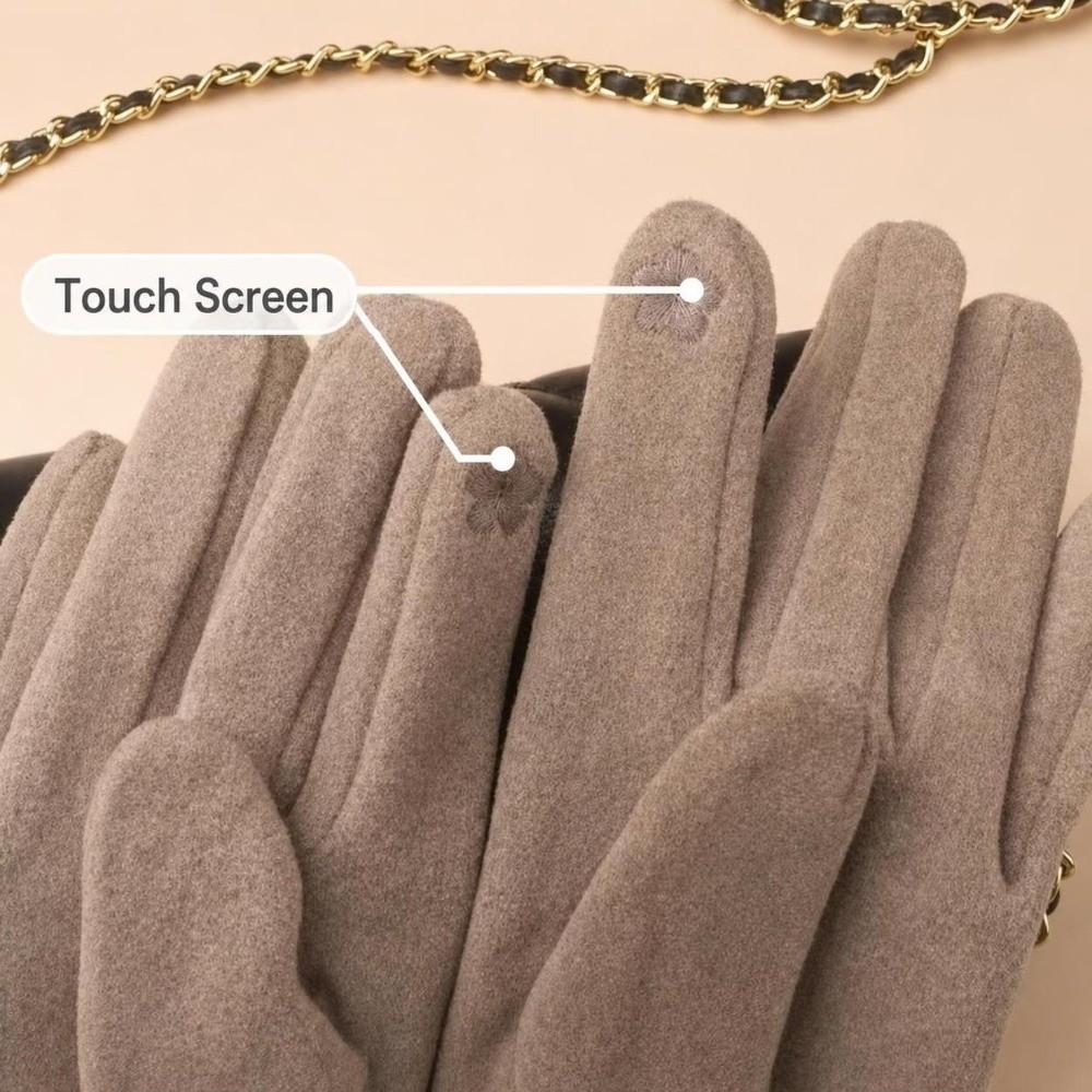 Thickened Plush Winter Driving Gloves Windproof Material Women Fleece Gloves for Women