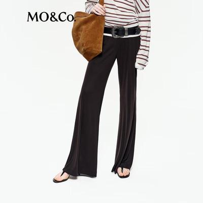 MO&Co. Women's High-Waisted Straight-Leg Casual Trousers