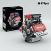 478PCS Motorized Mechanical V8 Engine Building Kit Technic Model Car Parts Collector Set Christmas Gift For Men Boys