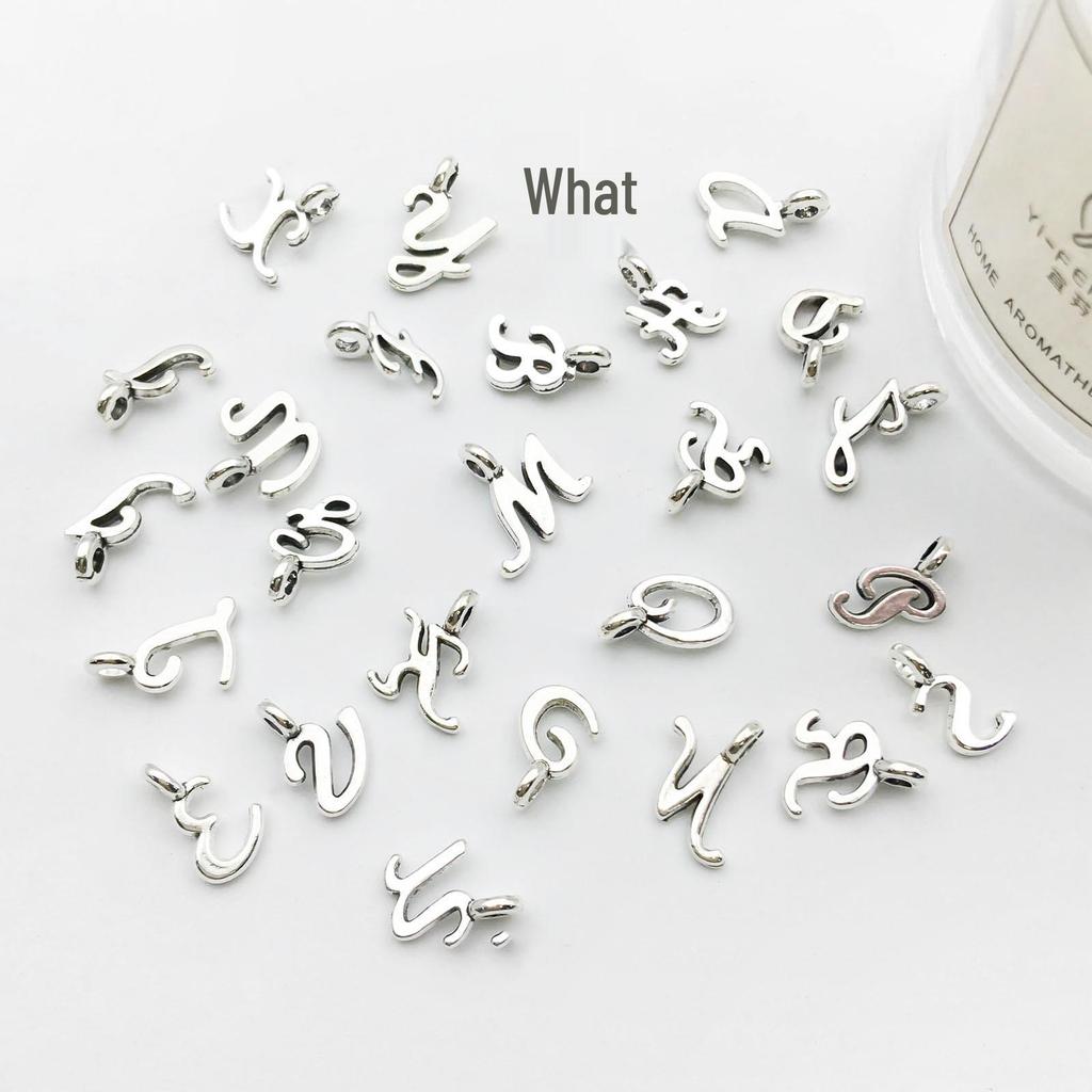 26 Alphabet Alloy Pendants for DIY Bracelets, Necklaces, Earrings & Charms