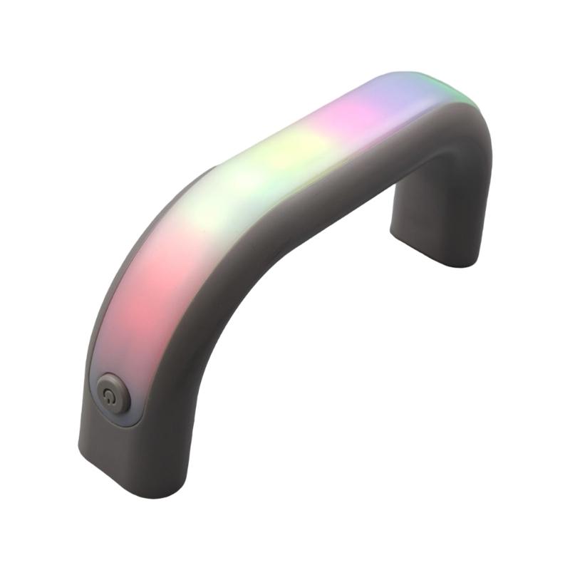

Rechargeable Multicolored Changing Cup Handle With 10 Lighting Mode Easy Installation Water Bottle Handle Replacement сірий