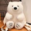 Plush Polar Bear Doll Chubby Cute Stuffed Animal Toy Girl Plush Backpack Girlfriend Gift Polar Bear Toy for Kids