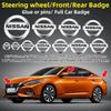 BTRNCK1 3D ABS Auto Frontemblem Heckklappen-Plakette Lenkrad-Aufkleber Für Qashqai Tiida Kicks Versa Leaf Sentra Altima X-trail