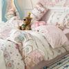 Girls Boys Gift Bedding Set Cute Bear Duvet Cover Set With Zipper Pink Heart Bed Sheet Pillowcases No Filler Twin Queen Size