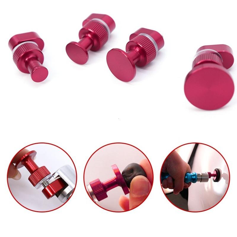 4Pcs Car dent repair tool puller leveling aluminum alloy round gasket puller accessories hail pit dent small pit repair reuse