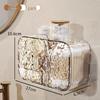 Wall-Mounted Transparent Storage Box for Cotton Pads, Lipstick, Rubber Bands, and Swabs