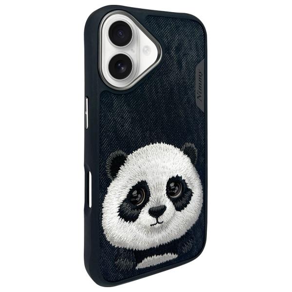 Etui do iPhone 16 Nimmy Big Eyed Pet 2.0 Panda Czarne