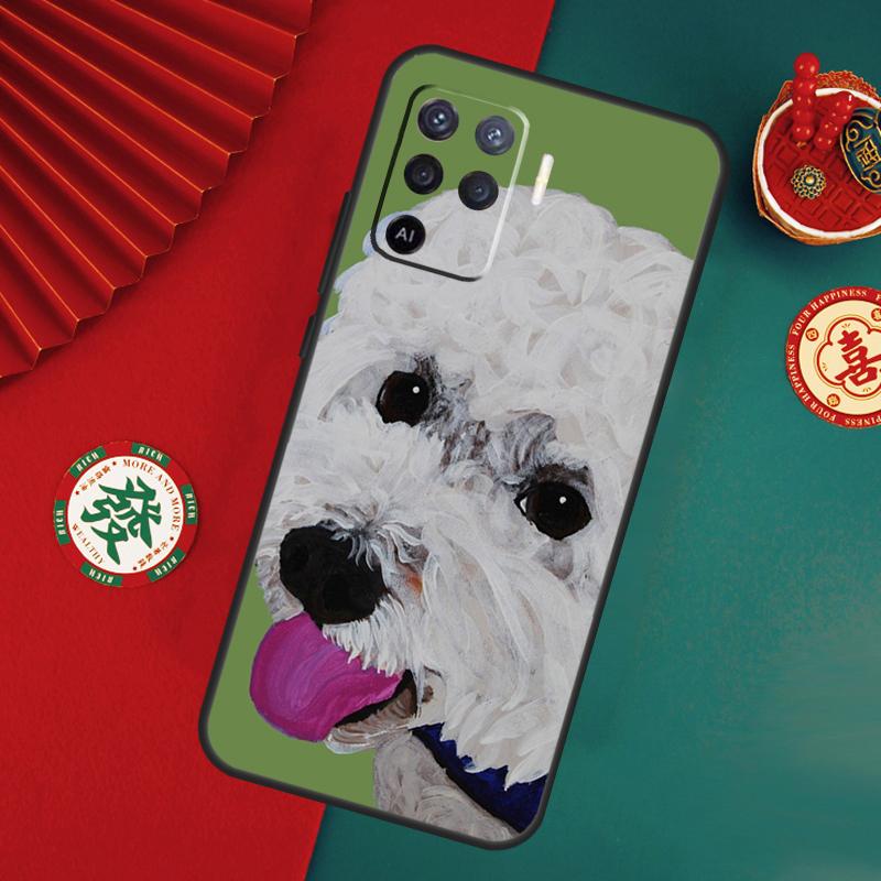 Bichon Frise Dog Puppy Case For Oppo A78 A98 A58 A38 A18 A54 A74 A94 A80 A60 A40 A96 A76 A16 A15 A17 A57 A5 A6 Pro