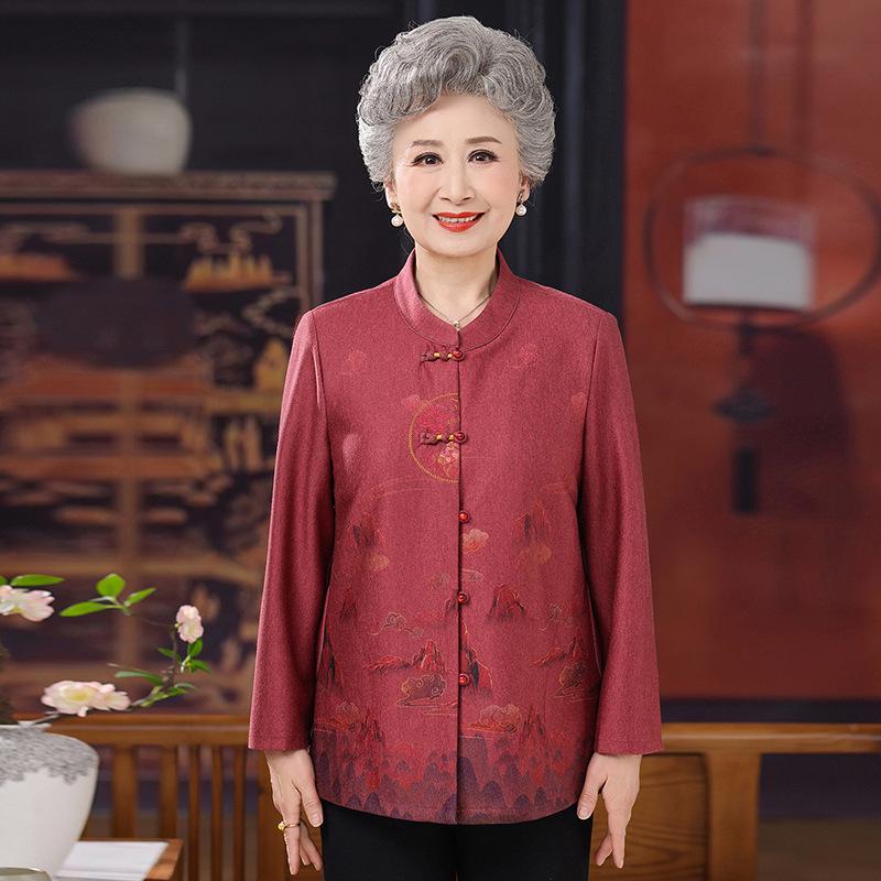 

Elegant Spring Shirts for Women 60-70: Stylish Tops for Middle-Aged and Elderly Ladies 5XL (145-160 jin)