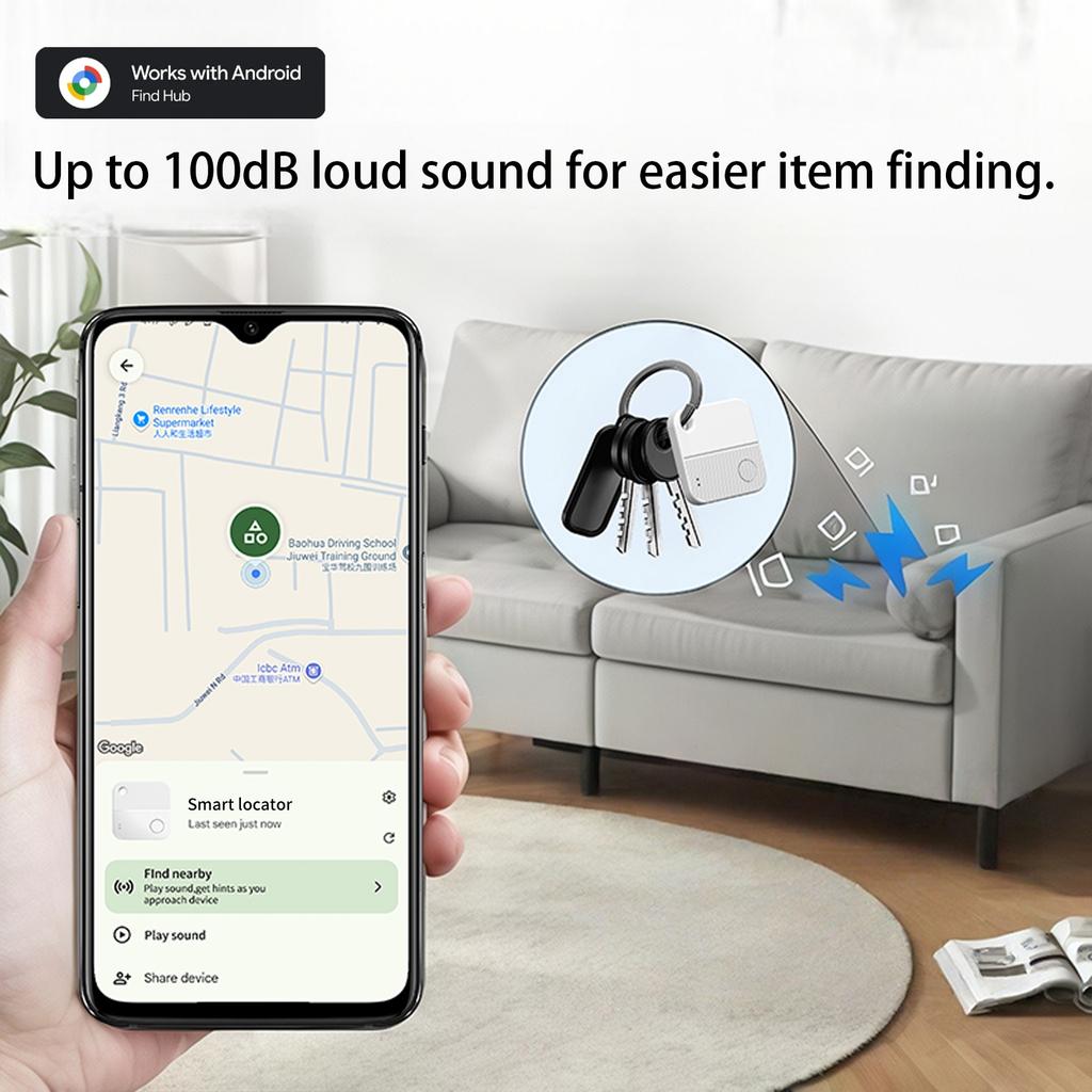 Anti-Lost GPS Tracker For Android,Works with Google Find Hub APP,Smart Tag Global Locator,Item Finder for Keys Luggage Pet