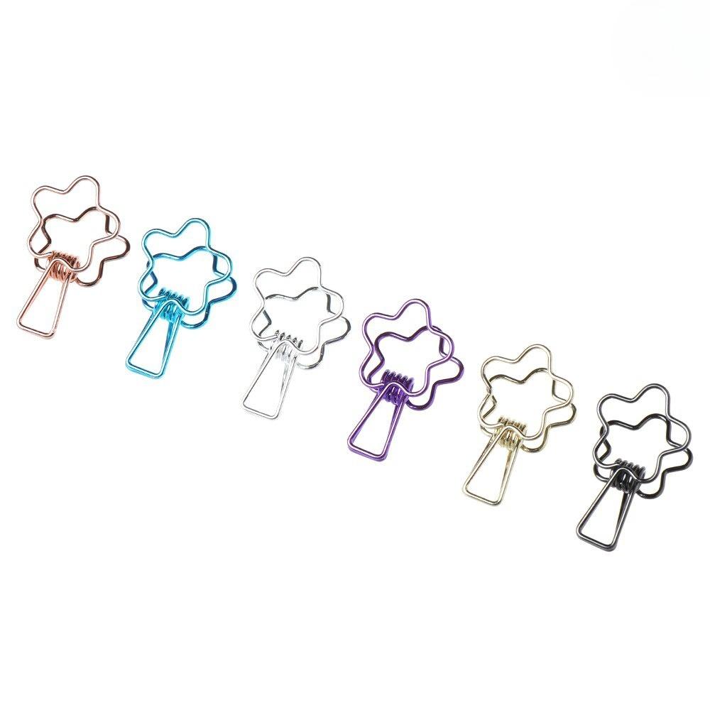 2Sets Hollowed Out Design Metal Binder Clip Long Tail Clips Office Hand Book Folder Paper Organizer Stationery Fish Clip