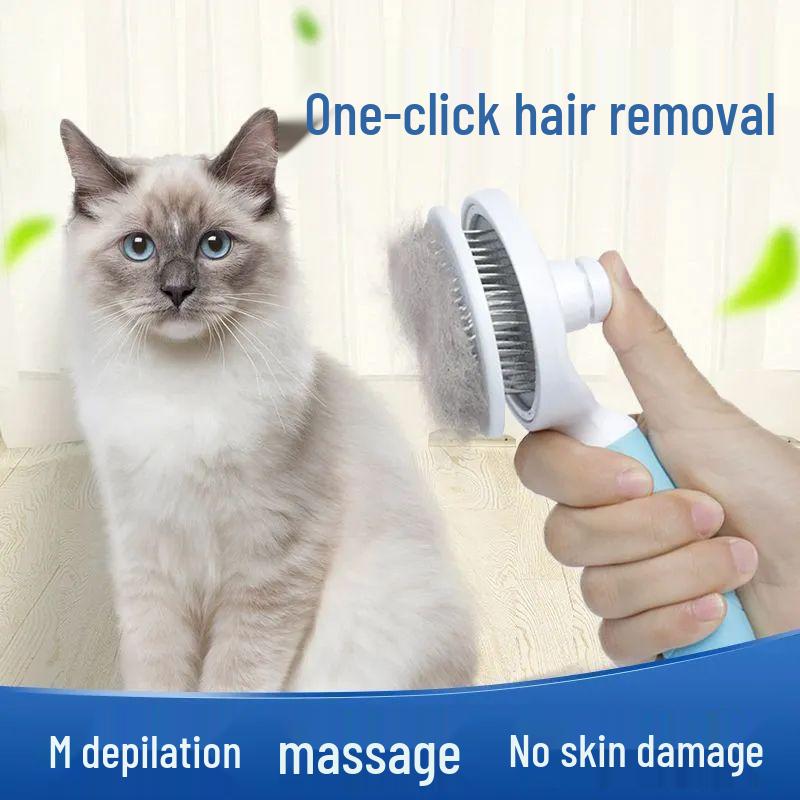 Pet Hair Removal Comb for Cats & Dogs - Detangling Brush for Teddy & Bichon Frise